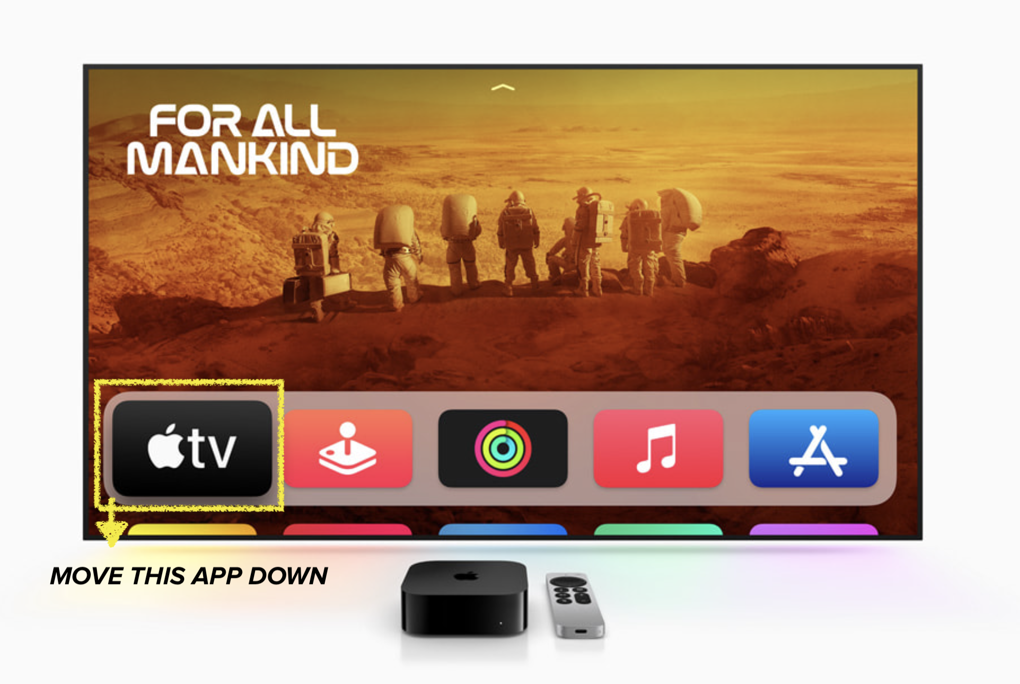 Deleting apps deals on apple tv